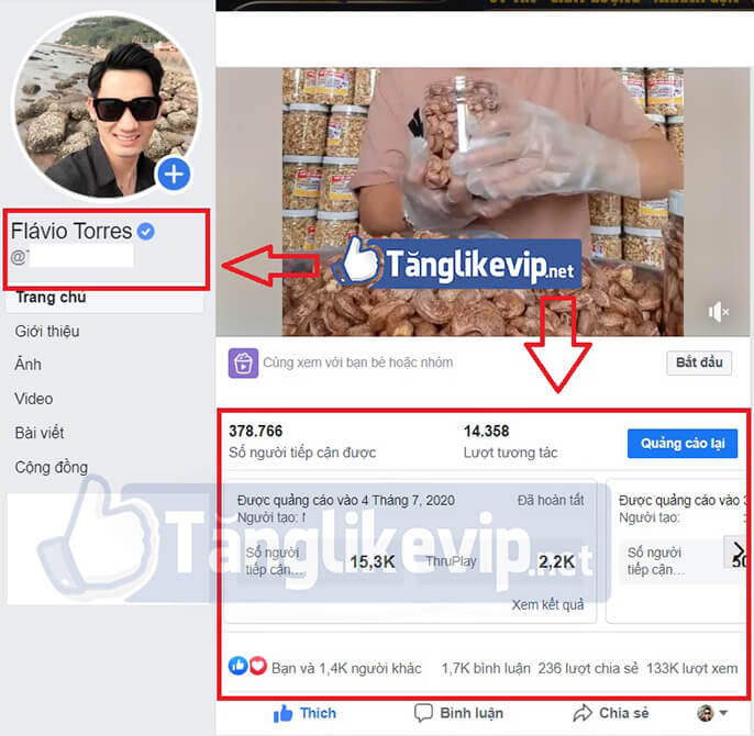 chay-quang-cao-livestream-fanpage-tich-xanh